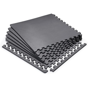 image:imageMarcy EVA Foam Interlocking Flooring Mat High Density NonSlip Tiles for Fitness Equipment Workout Cushion and Floor ProtectionBlack  05 Inch  6 Tiles 24 Sq Ft