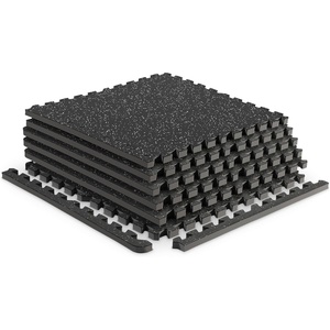 image:imageMarcy EVA Foam Interlocking Flooring Mat High Density NonSlip Tiles for Fitness Equipment Workout Cushion and Floor ProtectionMulti  075 Inch  Rubber Top 6 Tiles 24 Sq Ft