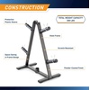 image:imageMarcy Olympic Weight Plate Tree for 2Inch Plates Weight Storage RackAFrame  Black