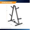 image:imageMarcy Olympic Weight Plate Tree for 2Inch Plates Weight Storage RackAFrame  Black