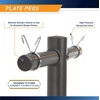 image:imageMarcy Olympic Weight Plate Tree for 2Inch Plates Weight Storage RackSquare w Wheels  Black
