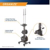 image:imageMarcy Olympic Weight Plate Tree for 2Inch Plates Weight Storage RackSquare w Wheels  Black