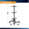 image:imageMarcy Olympic Weight Plate Tree for 2Inch Plates Weight Storage RackSquare w Wheels  Black