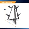 image:imageMarcy Olympic Weight Plate Tree for 2Inch Plates Weight Storage RackTriangular  Black