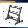 image:imageMarcy Weight Storage Organizer Racks for Dumbbells Kettlebells Weight PlatesDark Grey 3Tier DB Rack