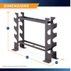 image:imageMarcy Weight Storage Organizer Racks for Dumbbells Kettlebells Weight PlatesDark Grey Compack DB Rack