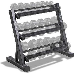 image:imageMarcy Weight Storage Organizer Racks for Dumbbells Kettlebells Weight PlatesDark Grey 3Tier DB Rack