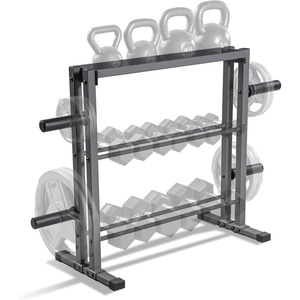 image:imageMarcy Weight Storage Organizer Racks for Dumbbells Kettlebells Weight PlatesDark Grey Combo Weight Rack