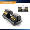 image:imageMarcy Adjustable Dumbbell System  6in1 Free Weights for Home Gym 50 lbs Single or 100 lbs Pair Options for Strength Training50lb  Single