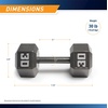 image:imageMarcy Cast Iron Hex Dumbbells Collection  Available size from 3lb to 100lb SOLD INDIVIDUALLY30lbs