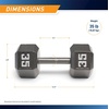 image:imageMarcy Cast Iron Hex Dumbbells Collection  Available size from 3lb to 100lb SOLD INDIVIDUALLY35lbs