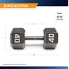 image:imageMarcy Cast Iron Hex Dumbbells Collection  Available size from 3lb to 100lb SOLD INDIVIDUALLY40lbs