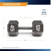 image:imageMarcy Cast Iron Hex Dumbbells Collection  Available size from 3lb to 100lb SOLD INDIVIDUALLY45lbs