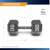 image:imageMarcy Cast Iron Hex Dumbbells Collection  Available size from 3lb to 100lb SOLD INDIVIDUALLY50lbs