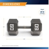 image:imageMarcy Cast Iron Hex Dumbbells Collection  Available size from 3lb to 100lb SOLD INDIVIDUALLY60lbs