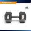 image:imageMarcy Cast Iron Hex Dumbbells Collection  Available size from 3lb to 100lb SOLD INDIVIDUALLY90lbs